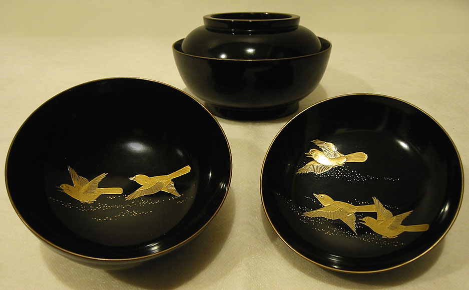 高級輪島塗 歌人蒔絵 煮物椀 5客 高級輪島塗 歌人蒔絵 煮物椀 5客 高級